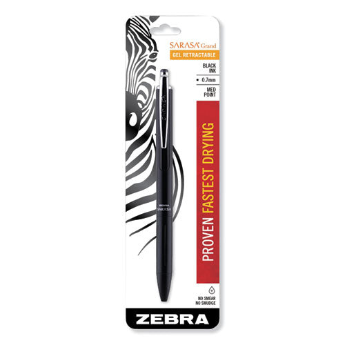 Sarasa Grand Retractable Gel Pen, Medium 0.7 Mm, Black Ink-barrel