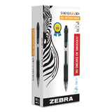 Sarasa Dry Gel X20 Retractable Gel Pen, Medium 0.7mm, Black Ink, Smoke Barrel, Dozen