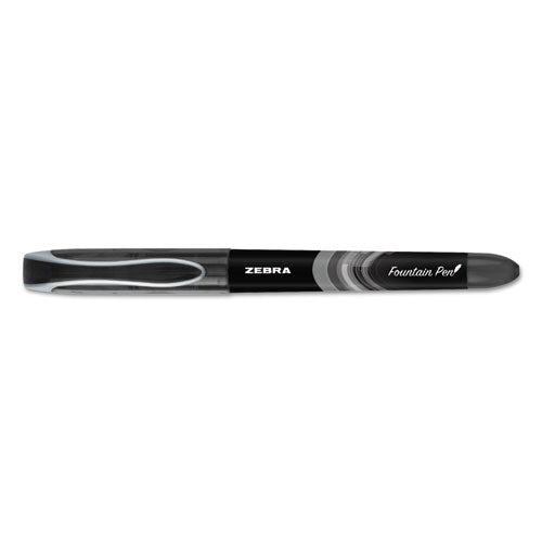 Fountain Pen, Fine 0.6mm, Black Ink-barrel, Dozen