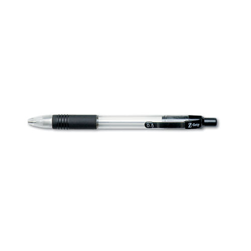 Z-grip Mechanical Pencil, 0.5 Mm, Hb (#2.5), Black Lead, Clear-black Grip Barrel, Dozen