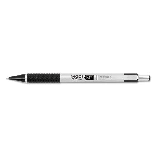 M-301 Mechanical Pencil, 0.7 Mm, Hb (#2.5), Black Lead, Steel-black Accents Barrel