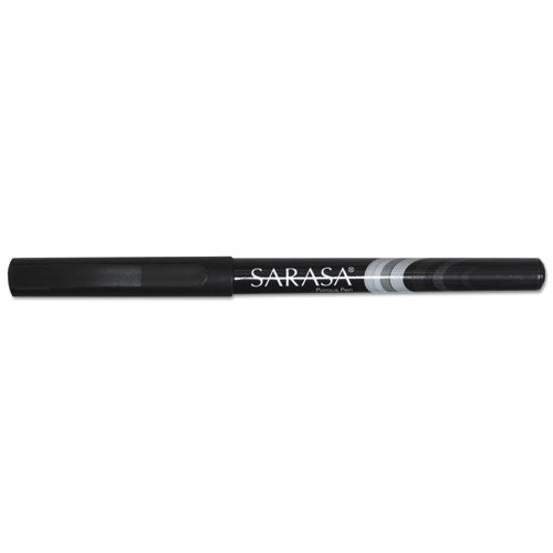 Sarasa Stick Porous Point Pen, Fine 0.8mm, Black Ink-barrel, Dozen